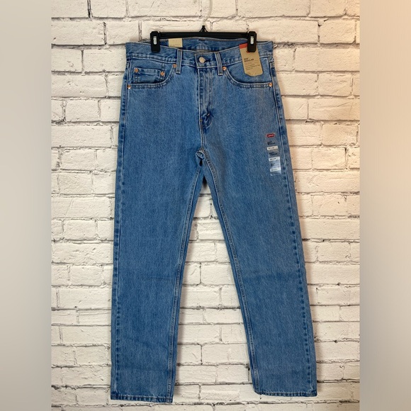 Levis Mens 505 Stonewash Baggy Blue Regular Fit Straight Leg Denim Jeans 32x34 - Picture 1 of 8